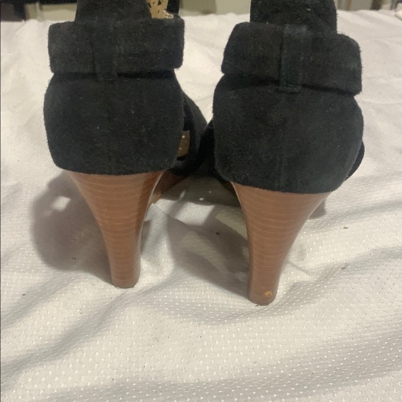 Cole Haan Black Heeled Shoes with Intricate Design - Picture 4 of 5